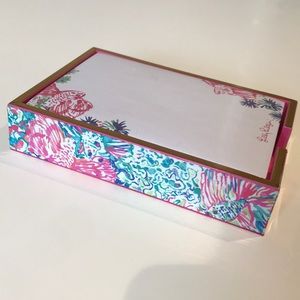 Lilly Pulitzer Note Tray in Tiki Pink